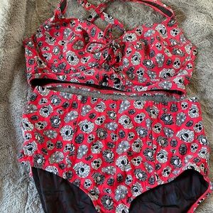 Torrid Plus Size Bikini with Skulls - Size 2X